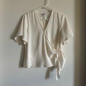 Cream Wrap Top